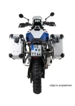 Zestaw: kufry boczne srebrne Zega Evo X + stelaże czarne Touratech BMW F 900 GS (24-) [poj.: 38+38l]