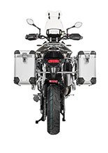 Zestaw: kufry boczne z anodowanego aluminium "And-S" Zega Pro + stelaże srebrne Touratech Triumph Tiger 900 Rally / Pro / GT / GT Pro (20-) (31+38L)