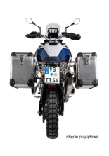 Zestaw: kufry boczne aluminiowe srebrne Zega Pro + stelaże czarne Touratech BMW F 900 GS (24-) [poj.: 38+45l]