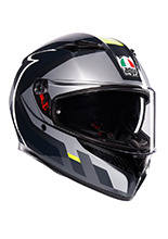 Kask integralny AGV K3 Shade szaro-fluo