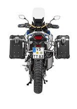 Zestaw: kufry boczne z anodowanego aluminium czarne "And-Black" Zega Evo + stelaże srebrne Touratech Honda CRF1100L Africa Twin (22-)/ Adventure Sports (31+38L)