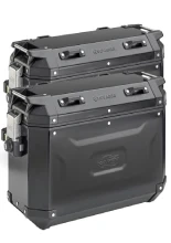 Zestaw kufrów bocznych Kappa K'Voyager 37 aluminiowych, czarnych [poj.: 2 x 37 litrów]