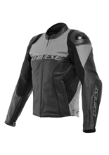 Kurtka motocyklowa skórzana Dainese Racing 4 perforowana czarno-szara