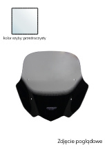 Szyba motocyklowa MRA oryginalny kształt "O" Honda CB 500 X (13-15) przeźroczysta