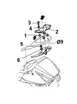 Stelaż pod kufer centralny Shad Top Master Honda Silverwing/ SW-T (wybrane modele)