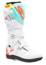 Buty enduro Sidi Crossfire 3 SRS biało-niebiesko-pomarańczowe