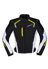 Kurtka motocyklowa Modeka Lineos czarno-biało-neonowa