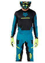 Spodnie cross Fox Flexair Optical niebiesko-czarno-żółte