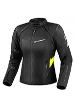 Kurtka motocyklowa damska tekstylna Shima Rush 2.0 czarno-fluo