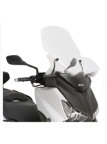 Szyba motocyklowa GIVI MBK (wybrane modele)/ Yamaha X-Max 125/ 250 (14-17)/ 400 (13 -16) przeroczysta [mocowanie w zestawie]
