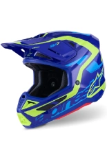 Kask enduro Alpinestars SM7 Deed niebieski-fluo połysk