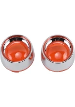 Ramki do kierunkowskazów Kuryakyn Deep-Dish Harley Davidson (wybrane modele) pomarańczowo-srebrne