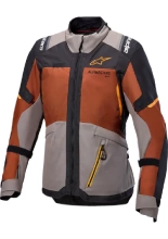 Kurtka motocyklowa tekstylna Alpinestars Andes V4 Drystar czarno-brązowo-pomarańczowa