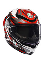 Kask integralny AGV K6 S Reeval biało-czerwono-szary