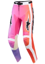 Spodnie cross Alpinestars MX Race Air biało-różowo-fioletowe
