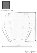 Szyba motocyklowa MRA Speed-Screen "A" do motocykli typu Naked przyciemniana