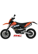 Tłumik SC-Project Oval Titanium + Carbon (Slip on) - KTM 690 SMC R / Enduro [08-11]