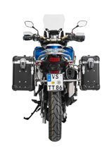 Zestaw: kufry boczne z anodowanego aluminium czarne "And-Black" Zega Evo + stelaże srebrne Touratech Honda CRF1000L Africa Twin (18-) / CRF1000L Adventure Sports (31+38L)