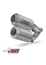 Tłumiki motocyklowe Slip-On Line (MK3) MIVV do Ducati Monster 821 (18-20) / 1200 (17-21) srebrne