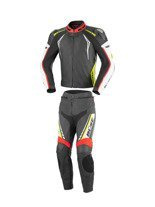 Kombinezon motocyklowy dwuczęściowy Büse Silverstone Pro czarno-czerowno-fluo żółty