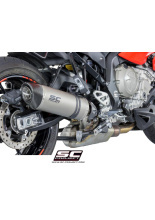 Tłumik SC-Project, Oval (Wersja Niska) Titanium / Carbon (Slip On) - BMW S 1000 XR [15-16]