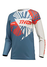 Bluza enduro damska Thor Sector Split niebiesko-biała