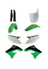 Pełny zestaw plastików Acerbis Kawasaki KX 450 F [09-11] czarno-biało-zielony