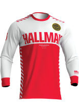 Bluza enduro Thor Hallman Differ Slice biało-czerwona