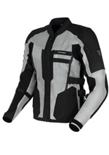Kurtka motocyklowa tekstylna Rebelhorn Scandal II srebrno-czarna