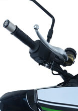 Koncówki kierownicy motocyklowej R&G Racing Kawasaki Versys 1000 (19-24)/Versys 1100 (25-) srebrno-czarne