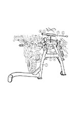 Podstawka centralna Hepco&Becker do Moto Guzzi Breva V 750 ie (03-13)/Nevada Classic V 750 i