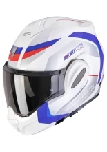 Kask szczękowy Scorpion Exo-Tech Evo Pro Acuti biało-niebiesko-czerwony
