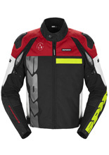 Kurtka motocyklowa tekstylna Spidi Progressive Tex czarno-biało-czerwona