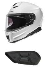 Zestaw: kask integralny Schuberth S3 biały połysk + dedykowany interkom motocyklowy
