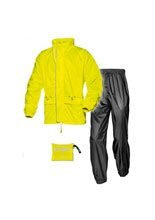 Kombinezon przeciwdeszczowy motocyklowy dwuczęściowy K-OUT 3 czarny-fluo