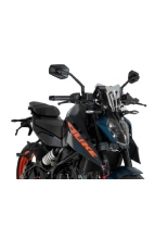 Szyba motocyklowa sportowa PUIG KTM 125 Duke (24-)/ 390 Duke (24-) lekko przyciemniana