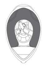 Poduszki policzkowe AGV do kasku K1 czarne