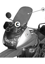 Mocowanie GIVI do szyby 408D Kawasaki KLR 650 Enduro [07-20]