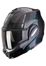 Kask szczękowy Scorpion Exo-Tech Evo Carbon Cad czarno-zielony