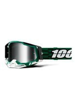 Gogle motocyklowe 100% Racecraft 2 Milori z szybką lustrzaną ciemnozielone