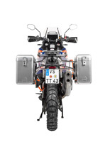 Zestaw: kufry boczne srebrne Zega Mundo + stelaże srebrne Touratech KTM Super Adventure 1290 S/R (21-) [poj.: 31+38l]