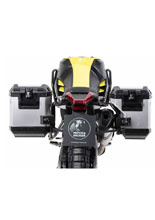 Zestaw: kufry boczne + stelaże Hepco&Becker Xplorer Cutout do Aprilia Tuareg 660 (22-24) srebrne