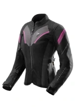 Kurtka motocyklowa damska tekstylna Rebelhorn Hiflow V czarno-szaro-różowa
