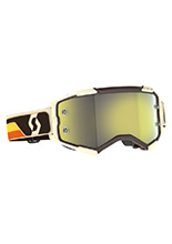 Gogle motocyklowe Scott Fury z żółtą lustrzaną szybą brązowo-beżowe