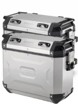 Zestaw kufrów bocznych Kappa K'Voyager 37/48 aluminiowych, srebrnych [poj.: prawy 37l, lewy: 48l]