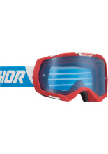 Gogle motocyklowe Thor Regiment czerwono-biało-niebieskie