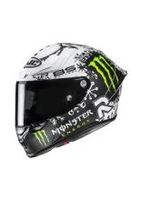 Kask integralny HJC RPHA 1 V2 Carbon Quartararo Snow Diablo Replica czarno-biały