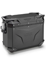 Kufer boczny aluminiowy GIVI Trekker Outback Evo Black Line czarny matowy, lewy [poj.: 48 l]