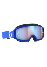 Gogle motocyklowe Scott Primal z niebieską lustrzaną szybą niebiesko-białe