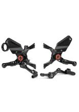 Zestaw regulowanych podnóżków z dźwigniami GILLES MUE2-BM05 BMW S 1000 R (21-) czarno-czerwone